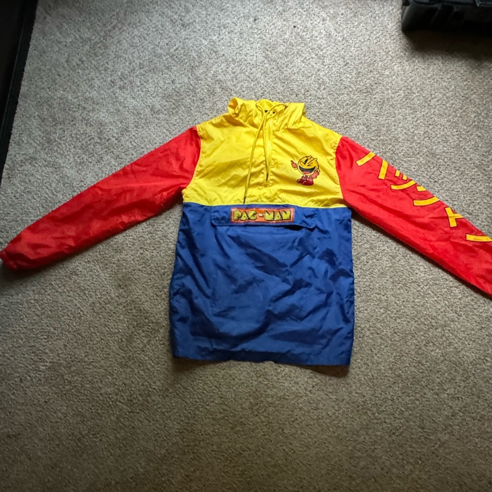 Pac-Man windbreaker 1/2 zip up
